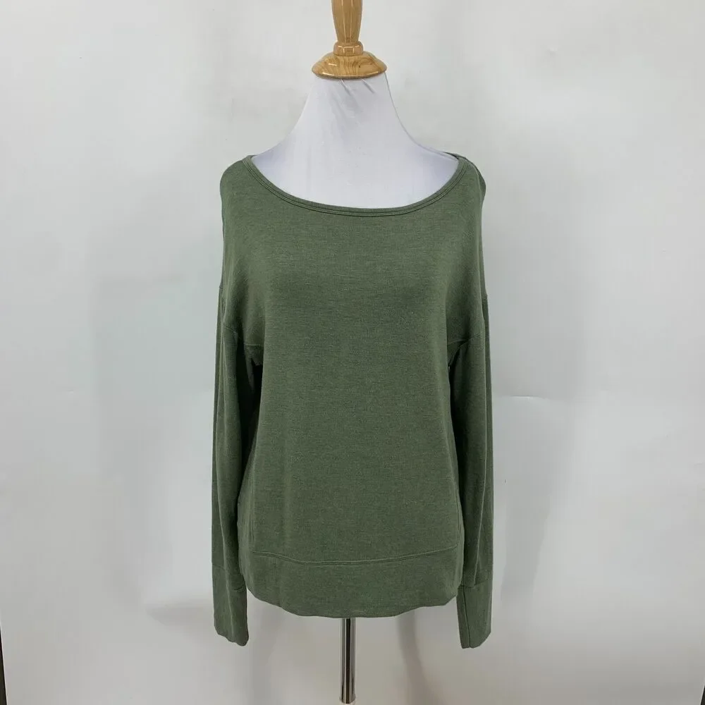 Saturday Sunday Sweater Womens XS Extra Small Ivy Knit Boat Neck Micro Fleece
